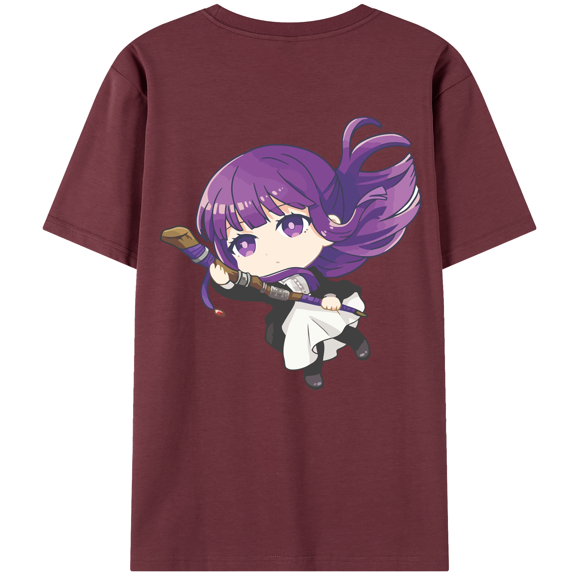 （画像用） 葬送のフリーレン Frieren 綿100％半袖Tシャツ（背面プリント）